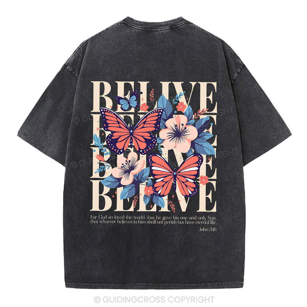 For God Do Loved The World Christian Washed T-Shirt