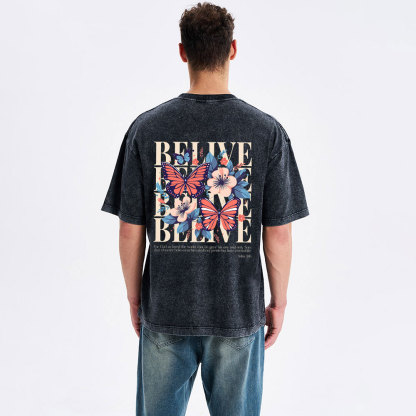 For God Do Loved The World Christian Washed T-Shirt