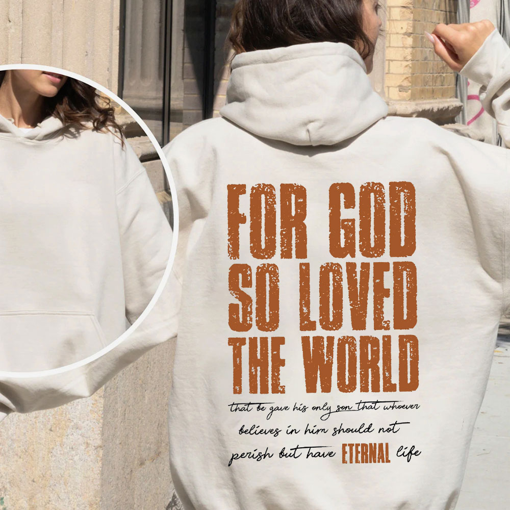 For God So Loved The World Christian Fleece Hoodie Set