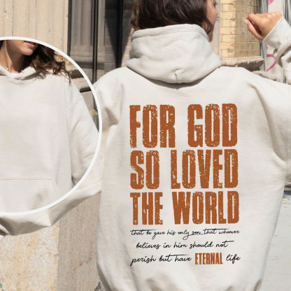 For God So Loved The World Christian Fleece Hoodie Set