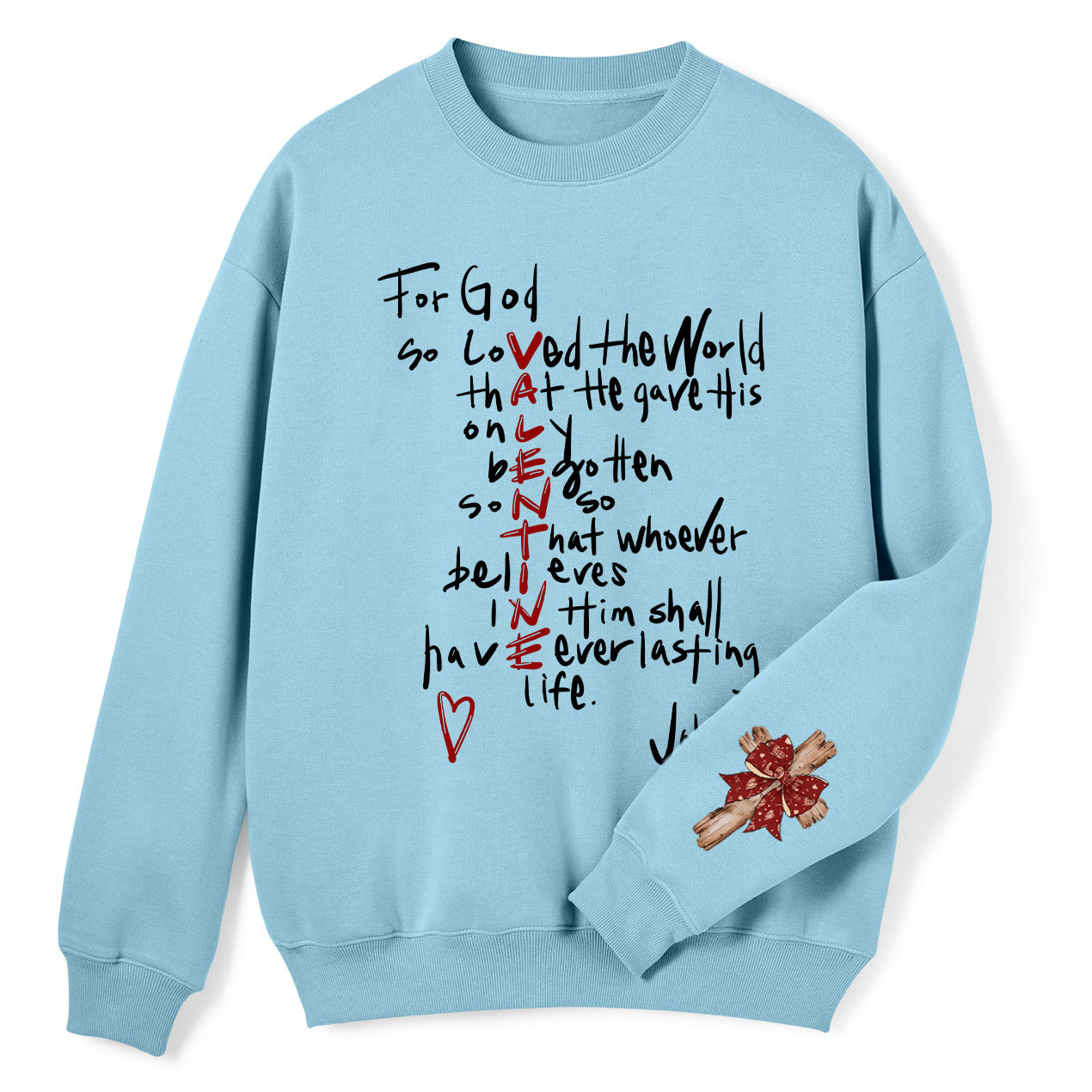 For God So Loved The World Christian Fleece Sweatshirt