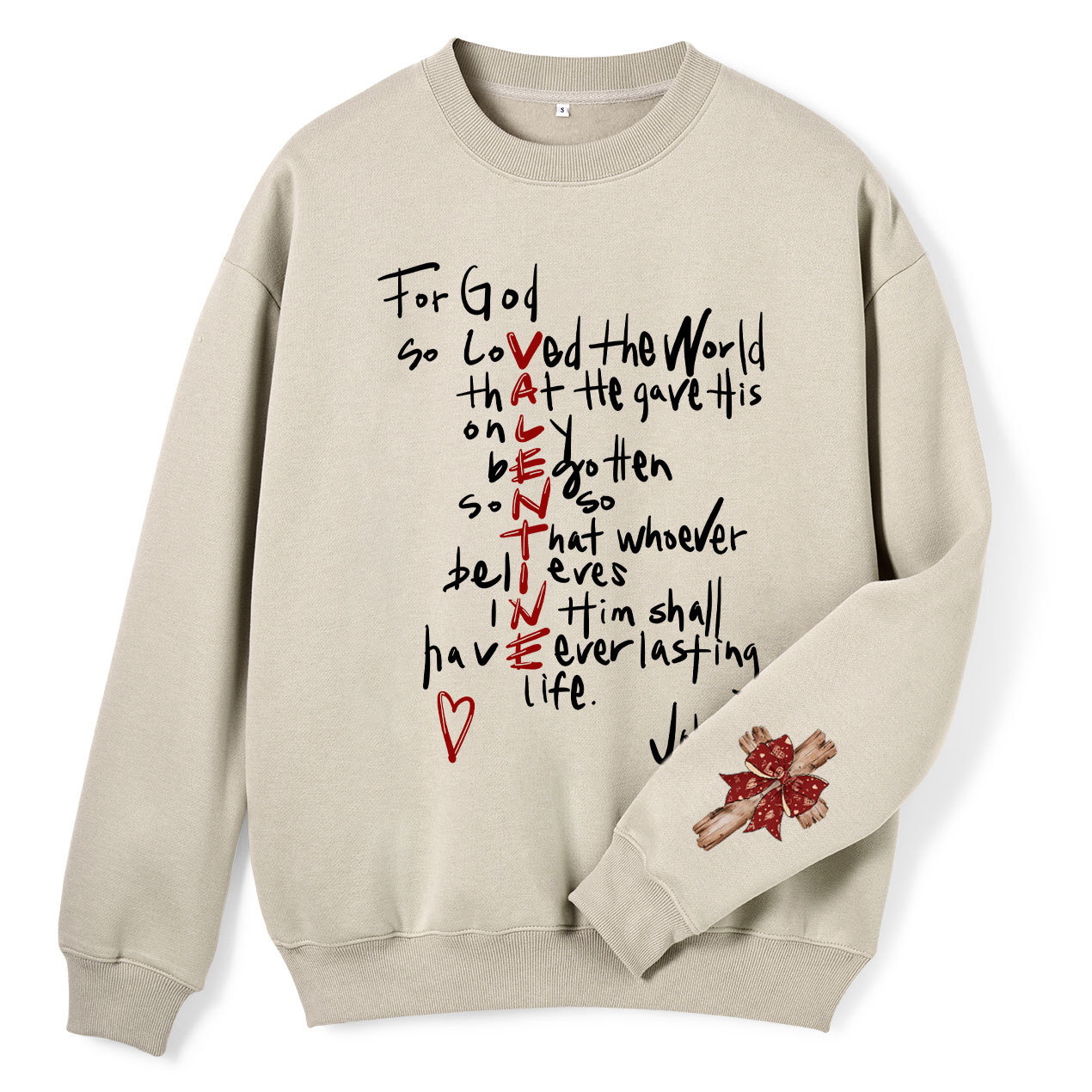 For God So Loved The World Christian Fleece Sweatshirt