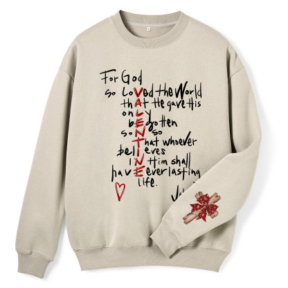 For God So Loved The World Christian Fleece Sweatshirt