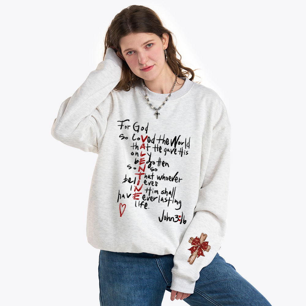 For God So Loved The World Christian Fleece Sweatshirt