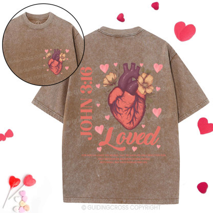 For God So Loved The World Christian Washed T-Shirt