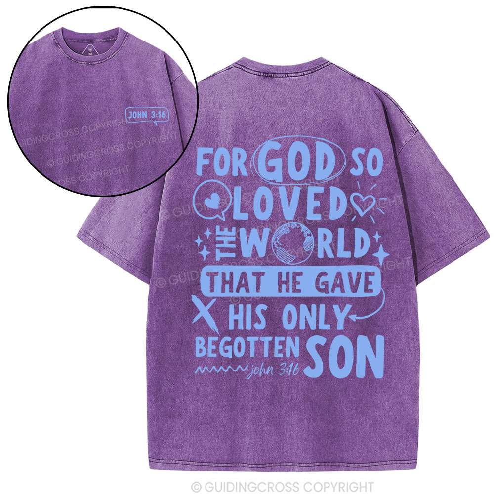 Double-sided sample washed T-Shirt Sale - GuidingCross