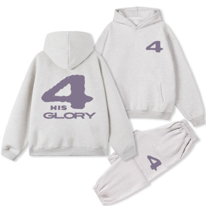 For His Glory Christian Fleece Hoodie Set