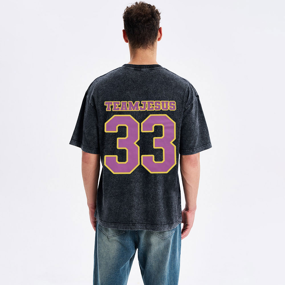 For His Glory Christian Washed T-Shirt