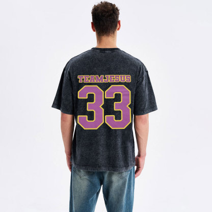 For His Glory Christian Washed T-Shirt