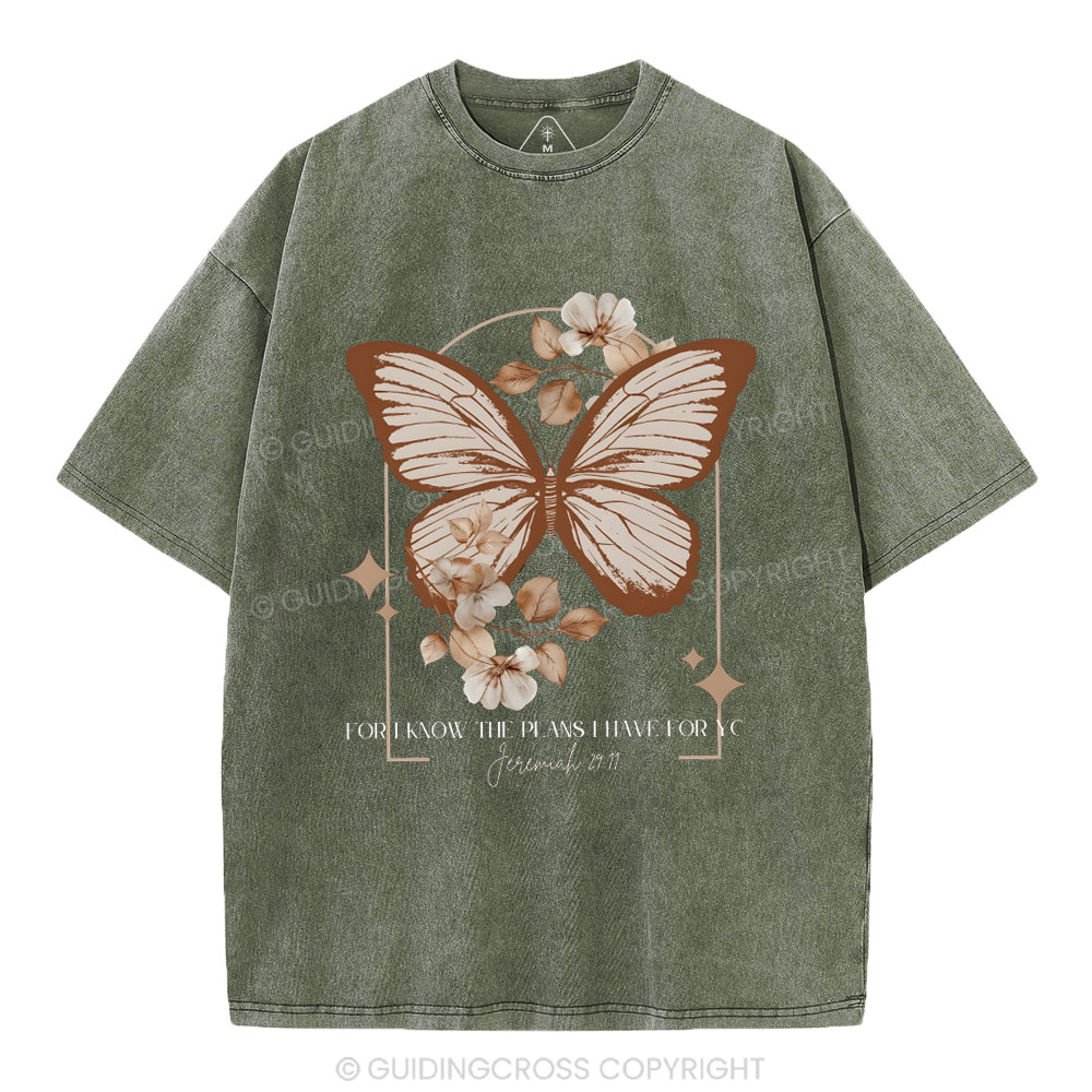 For I Know The Plan Christian Washed T-Shirt