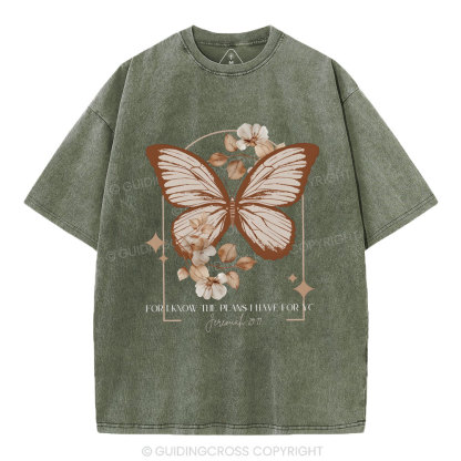 For I Know The Plan Christian Washed T-Shirt