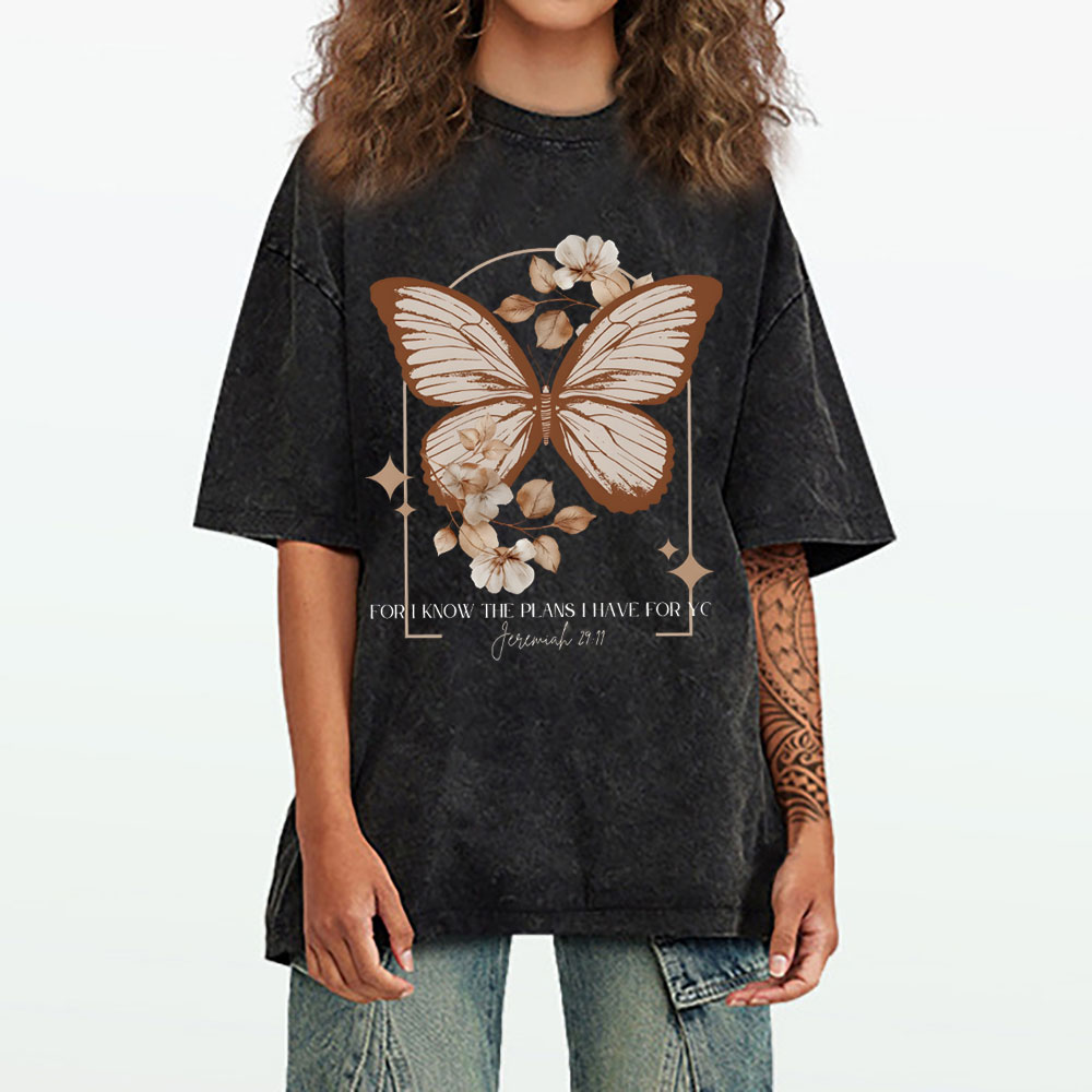 For I Know The Plan Christian Washed T-Shirt