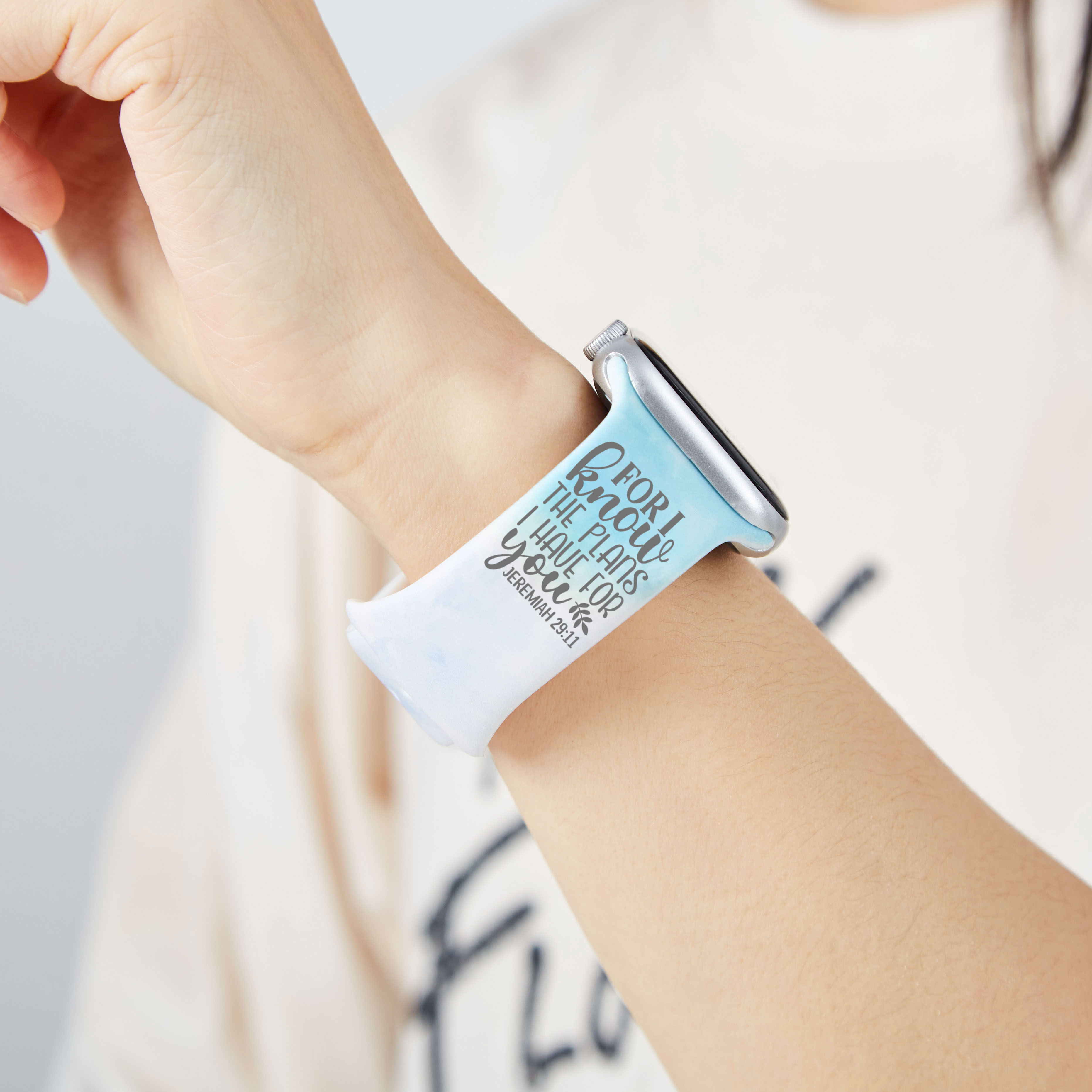 For I Know The Plan I Have For You Christian Tie Dye Watch Band