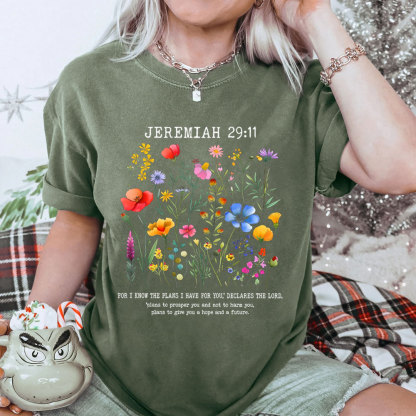 For I Know The Plans Christian Washed T-Shirt