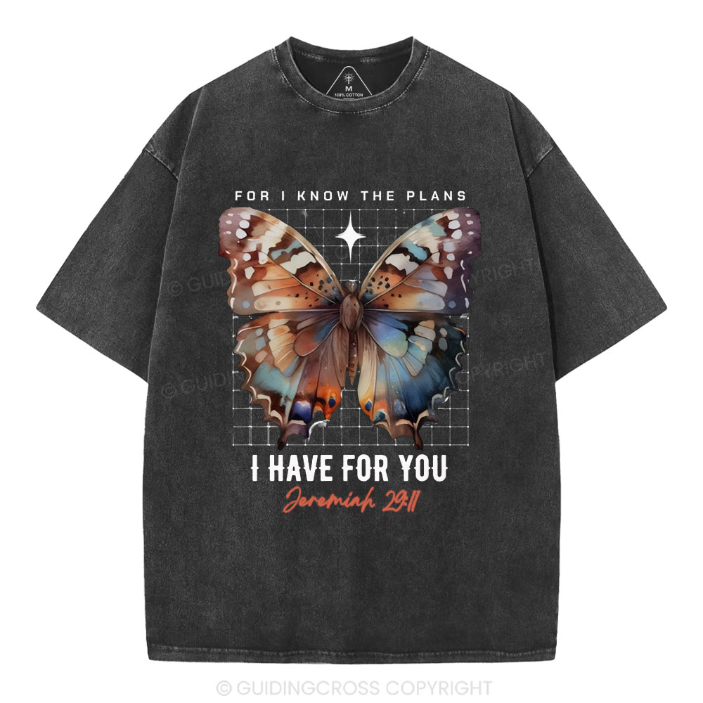 For I Know The Plans Christian Washed T-Shirt