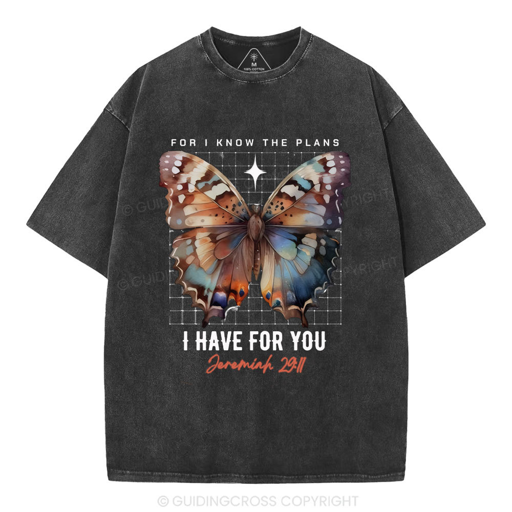 For I Know The Plans Christian Washed T-Shirt