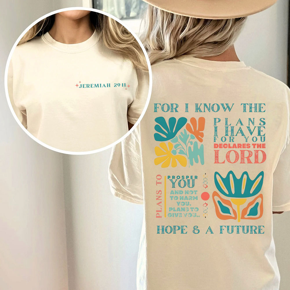 For I Know The Plans Christian Washed T-Shirt