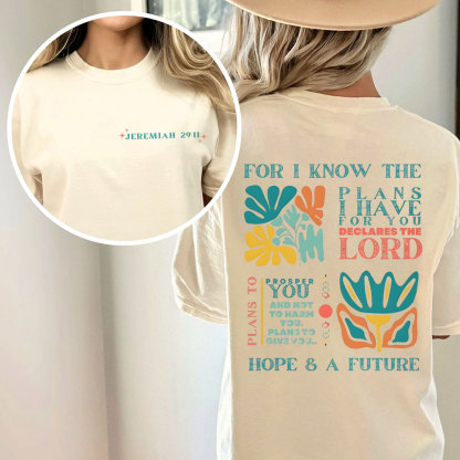 For I Know The Plans Christian Washed T-Shirt