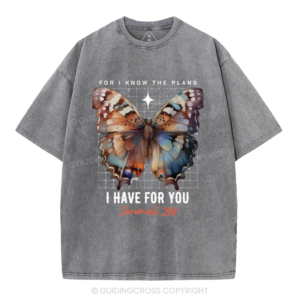 For I Know The Plans Christian Washed T-Shirt