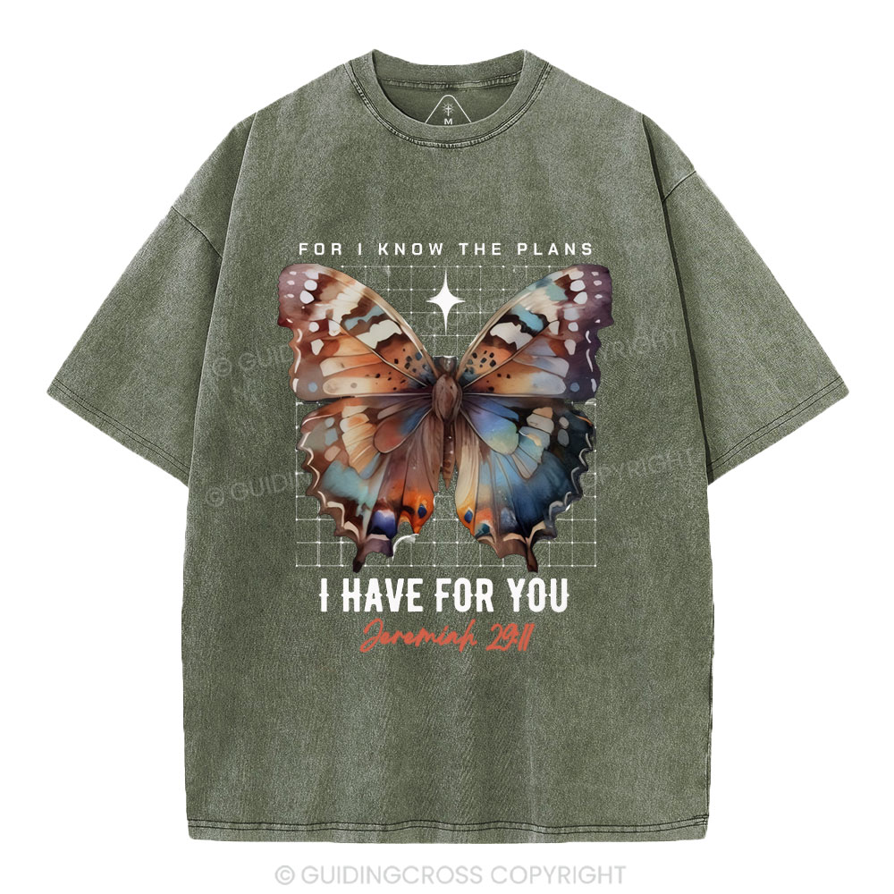 For I Know The Plans Christian Washed T-Shirt