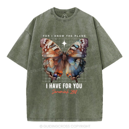 For I Know The Plans Christian Washed T-Shirt