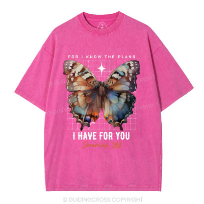 For I Know The Plans Christian Washed T-Shirt