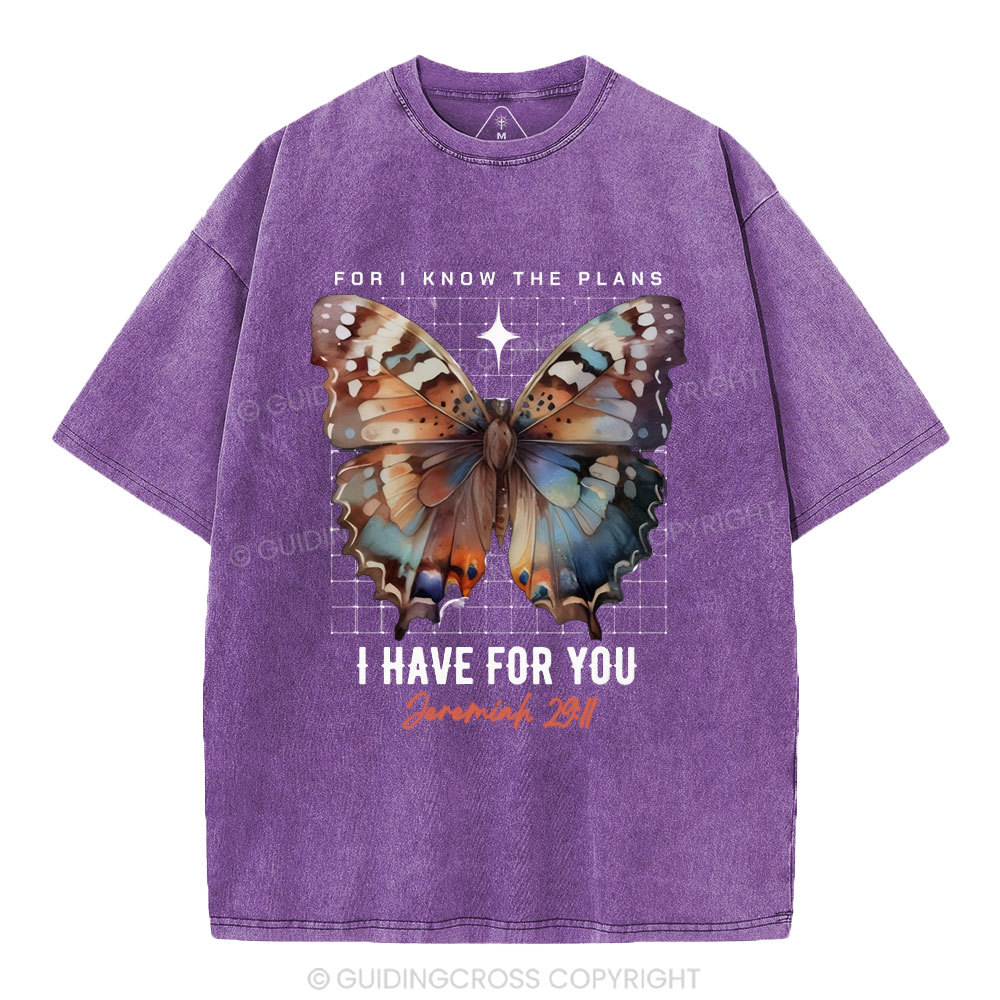 For I Know The Plans Christian Washed T-Shirt
