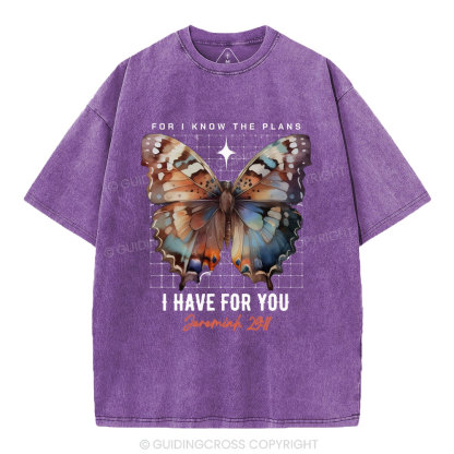 For I Know The Plans Christian Washed T-Shirt