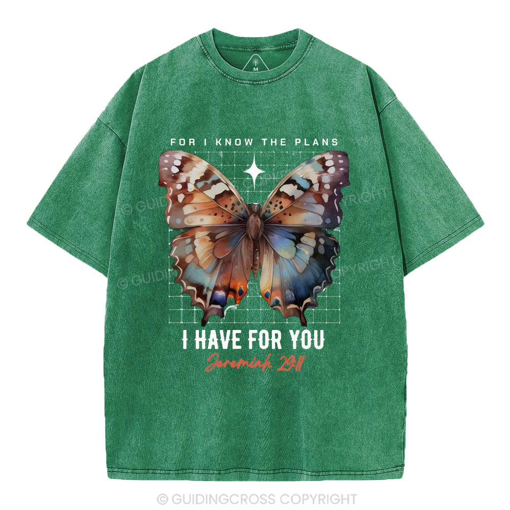 For I Know The Plans Christian Washed T-Shirt
