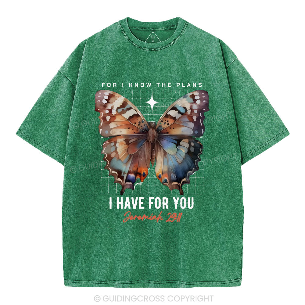For I Know The Plans Christian Washed T-Shirt