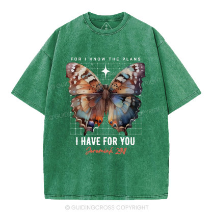 For I Know The Plans Christian Washed T-Shirt