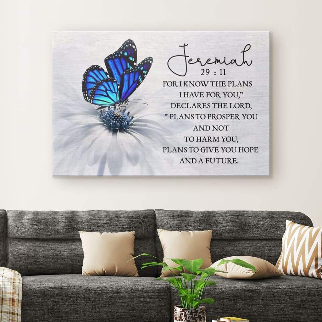For I Know The Plans I Have For You Christian Canvas Wall Art