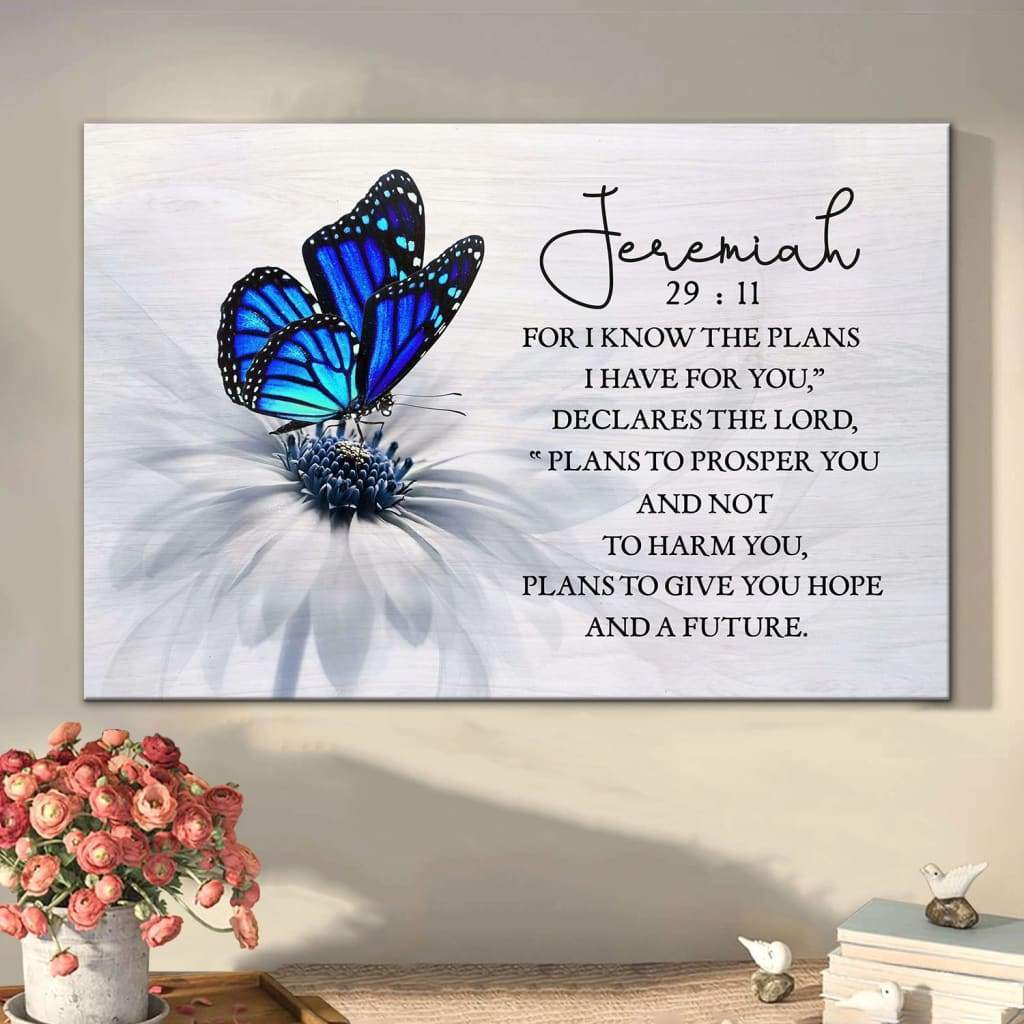 For I Know The Plans I Have For You Christian Canvas Wall Art