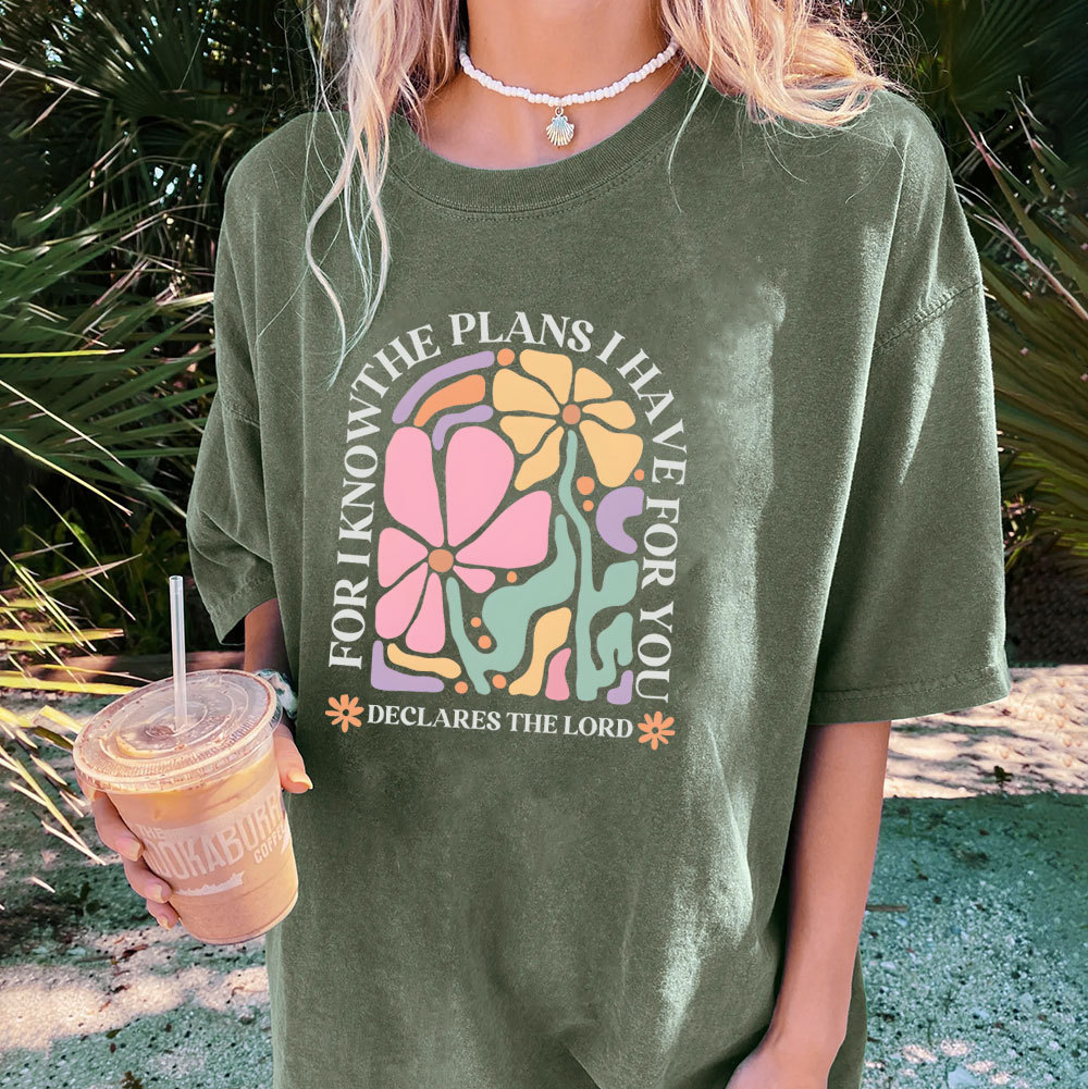 For I Know The Plans I Have For You Christian Washed T-Shirt