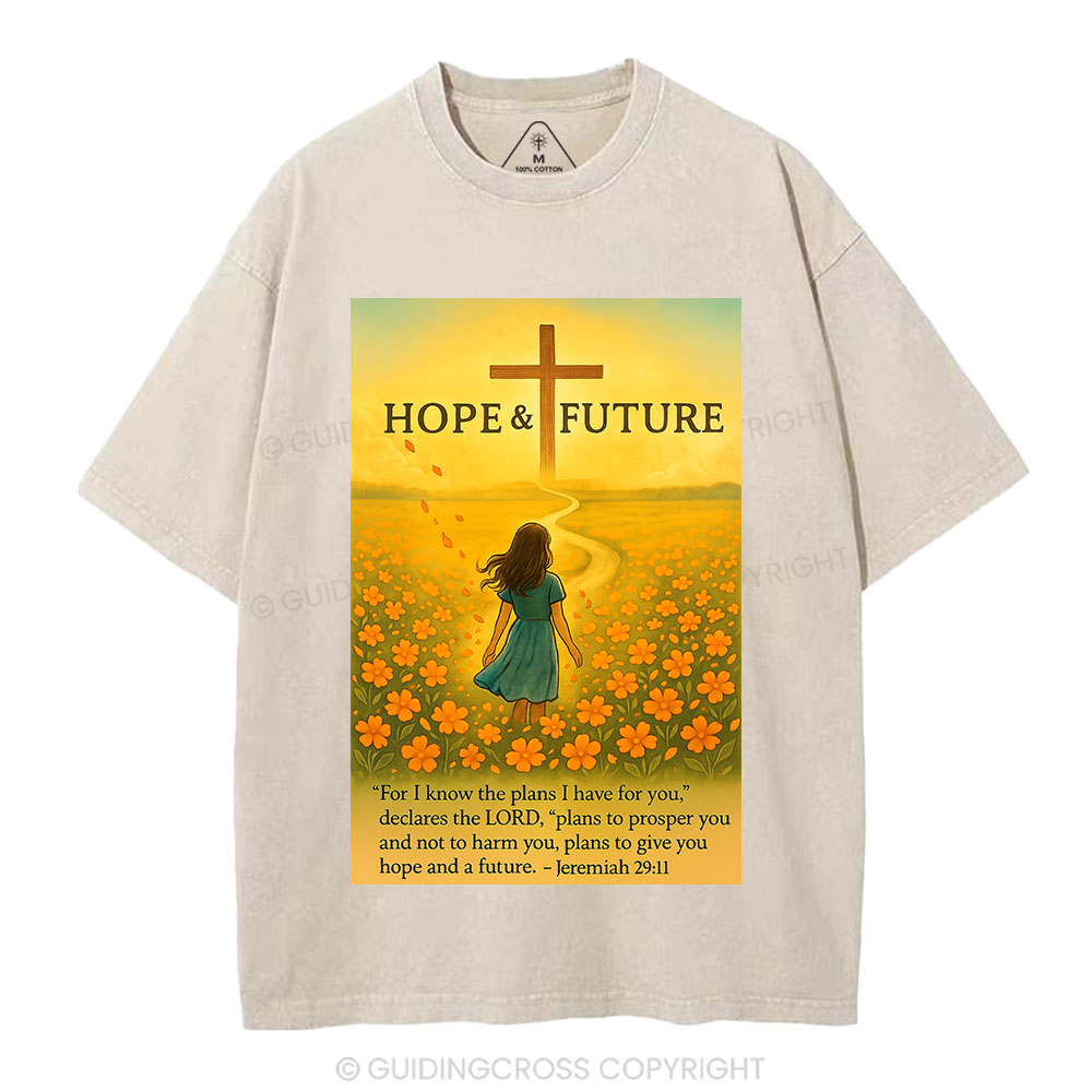 For I Know The Plans I Have For You Christian Washed T-Shirt