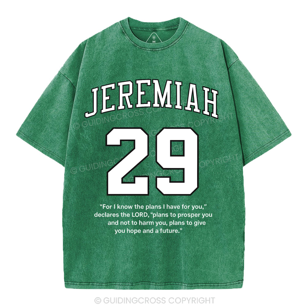 For I Know The Plans I Have For You Christian Washed T-Shirt