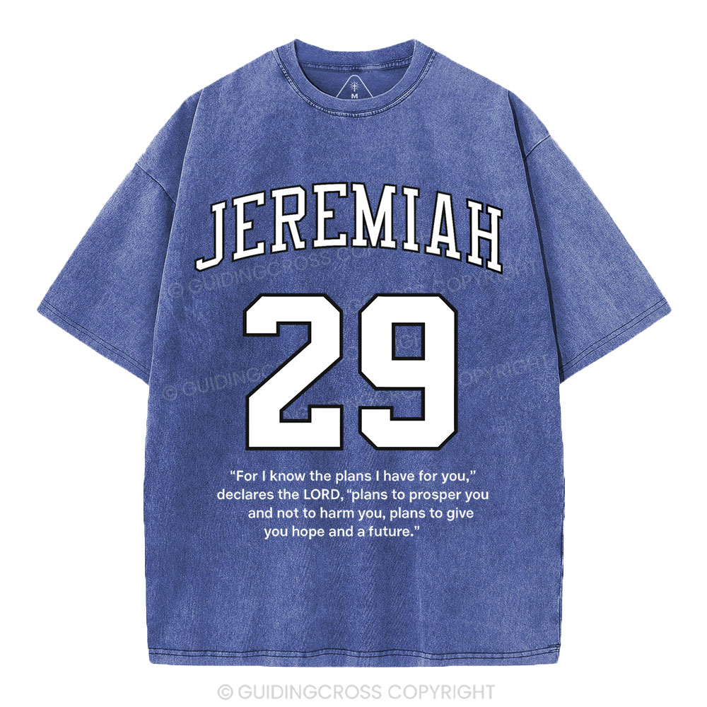 For I Know The Plans I Have For You Christian Washed T-Shirt