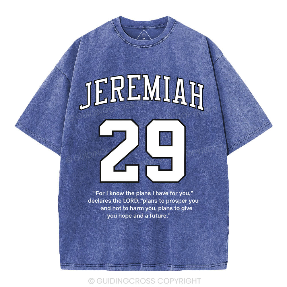 For I Know The Plans I Have For You Christian Washed T-Shirt