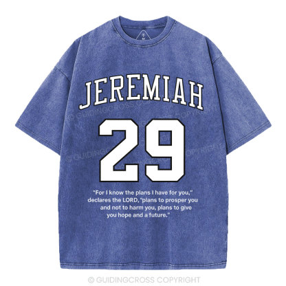 For I Know The Plans I Have For You Christian Washed T-Shirt