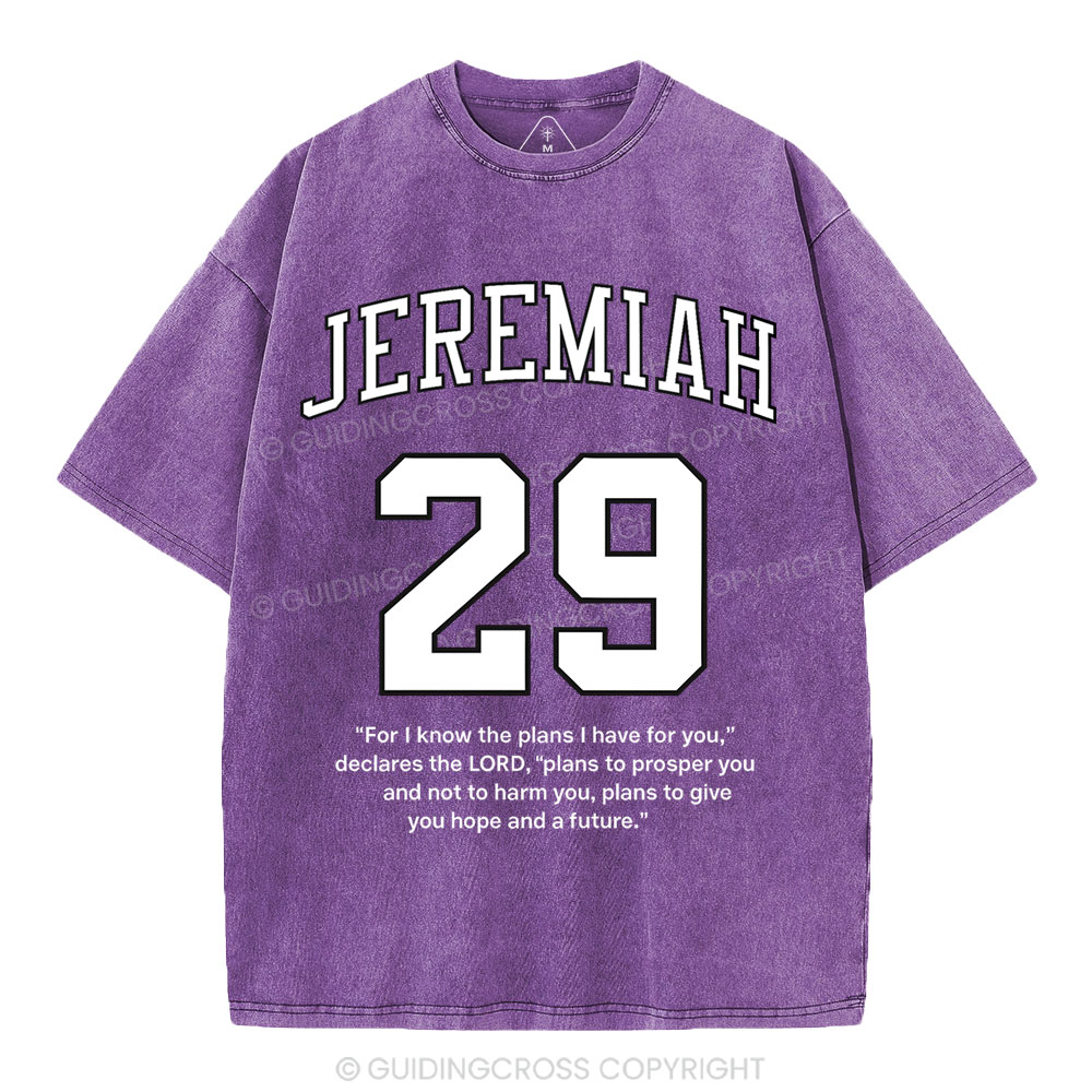 For I Know The Plans I Have For You Christian Washed T-Shirt