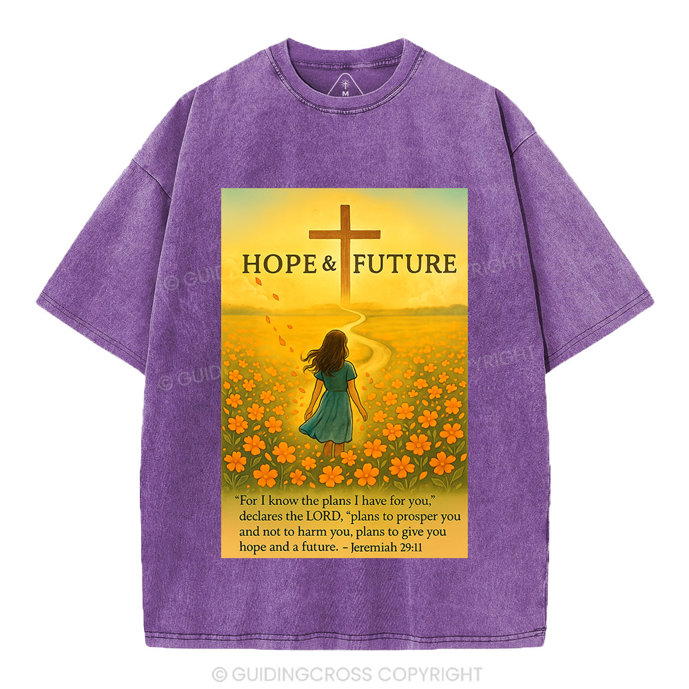 For I Know The Plans I Have For You Christian Washed T-Shirt