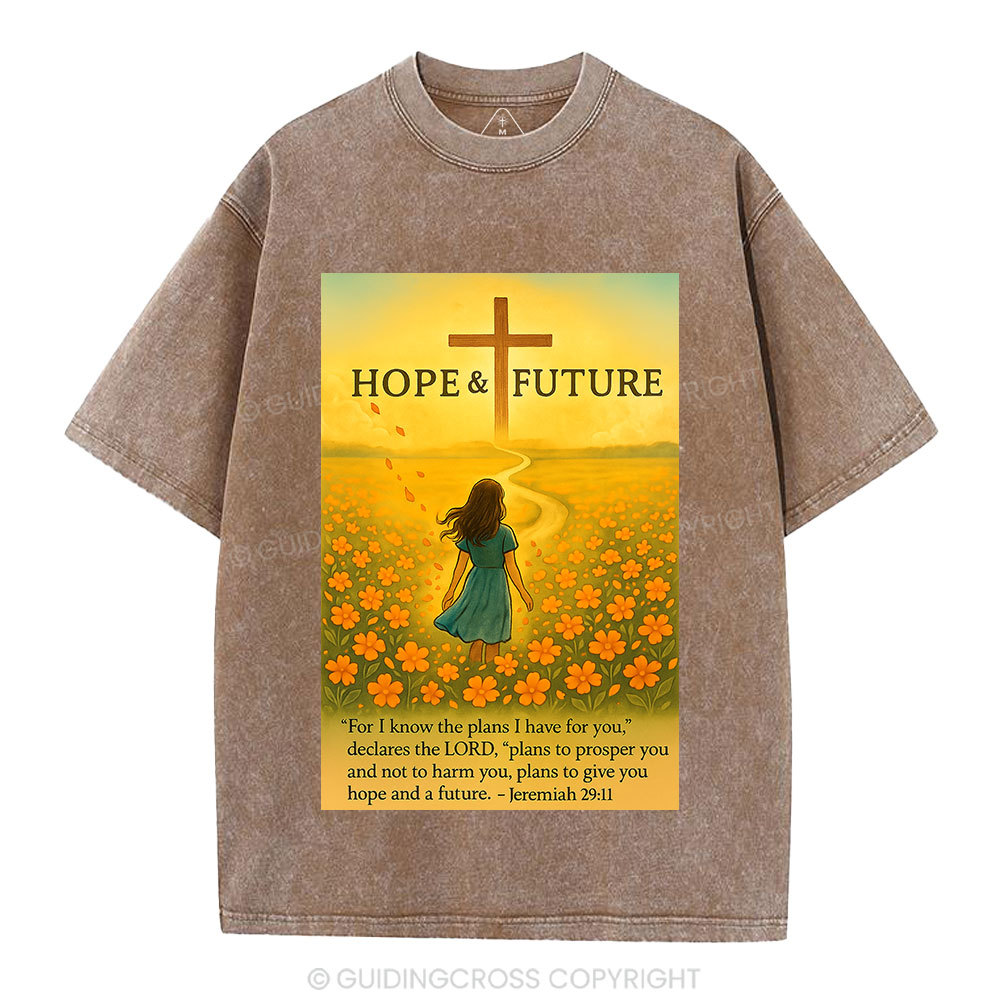 For I Know The Plans I Have For You Christian Washed T-Shirt
