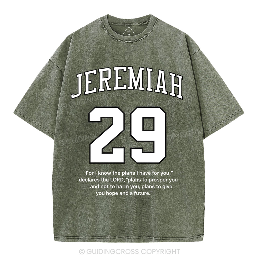 For I Know The Plans I Have For You Christian Washed T-Shirt