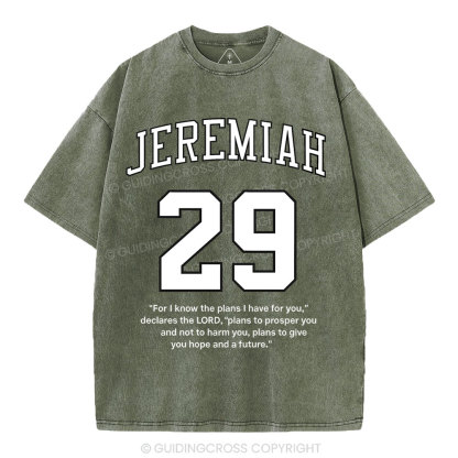 For I Know The Plans I Have For You Christian Washed T-Shirt