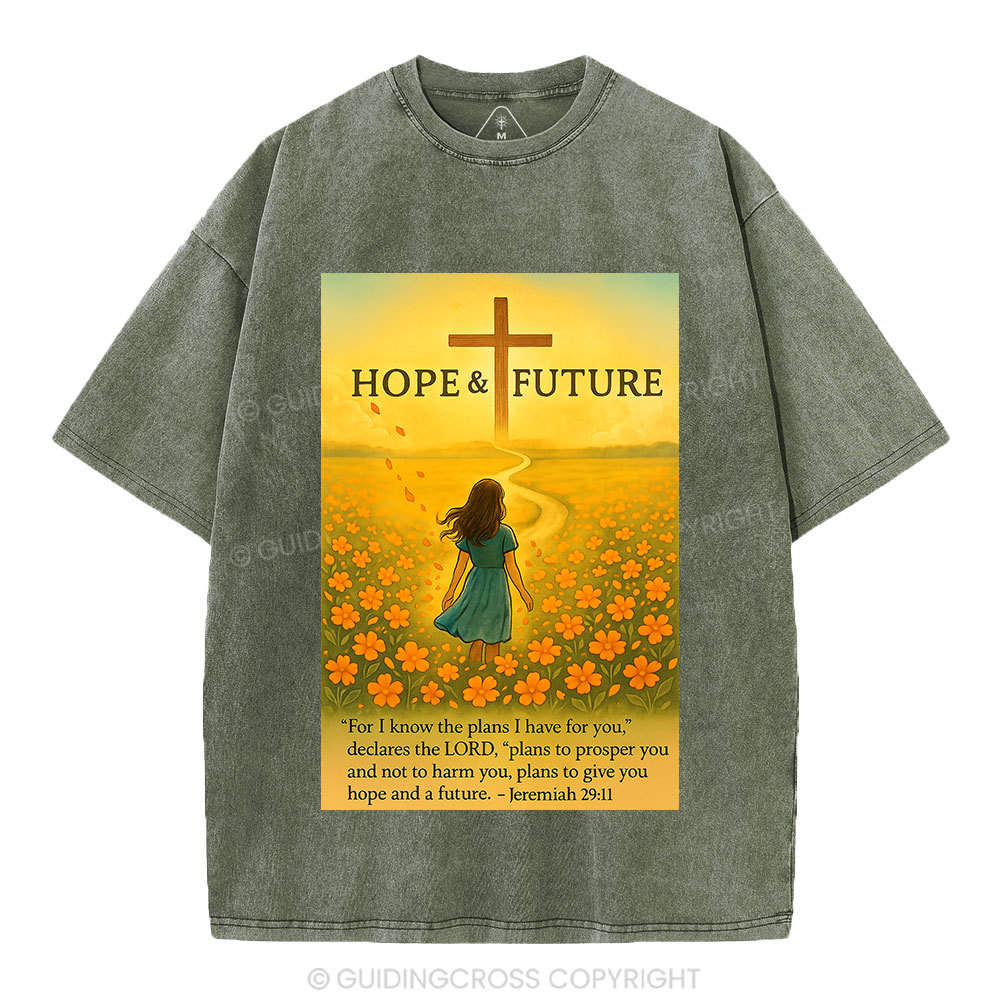 For I Know The Plans I Have For You Christian Washed T-Shirt