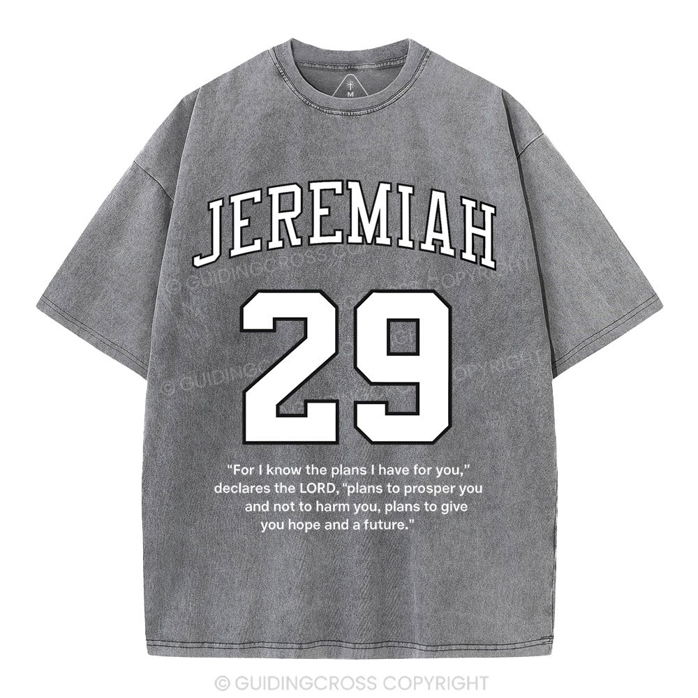 For I Know The Plans I Have For You Christian Washed T-Shirt