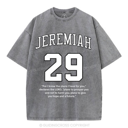 For I Know The Plans I Have For You Christian Washed T-Shirt