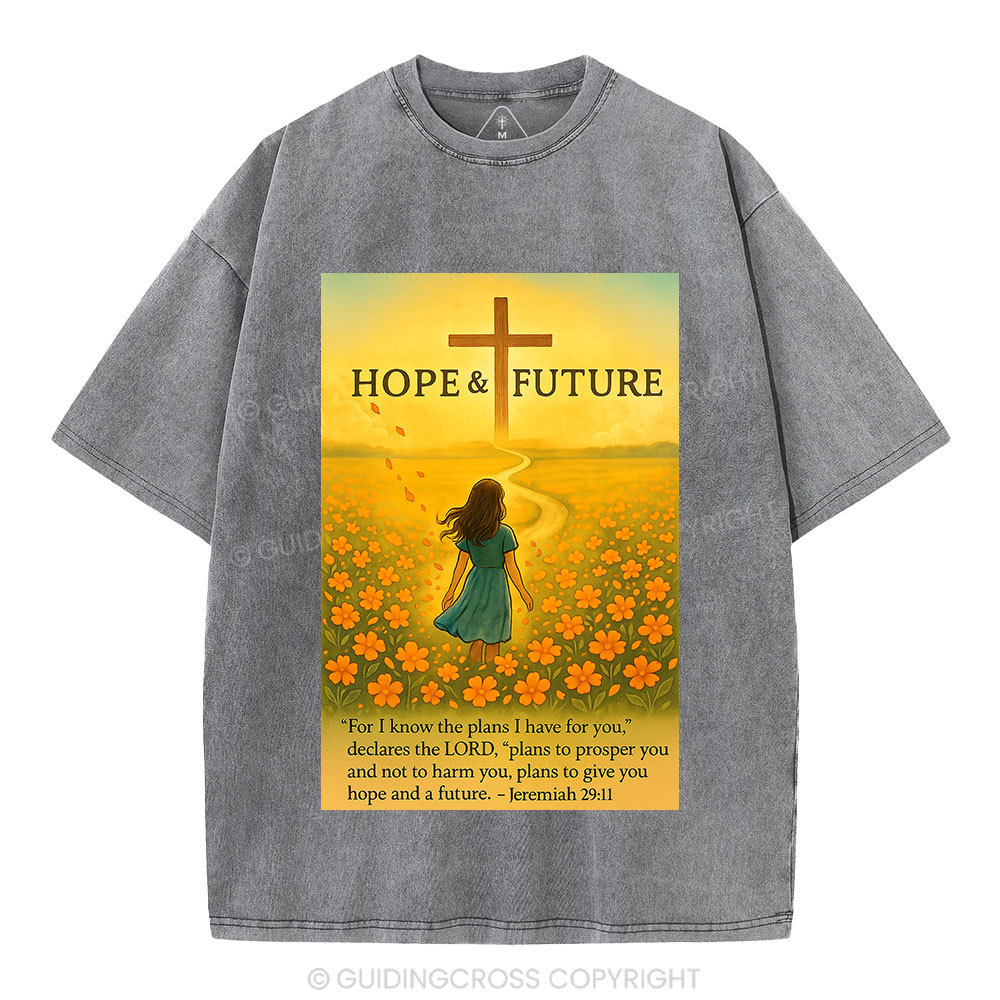 For I Know The Plans I Have For You Christian Washed T-Shirt