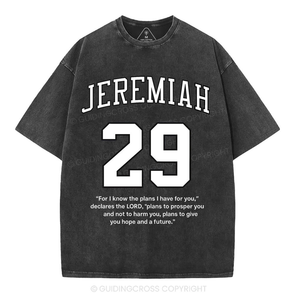 For I Know The Plans I Have For You Christian Washed T-Shirt