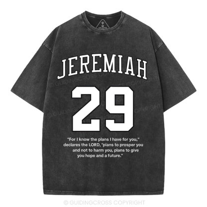 For I Know The Plans I Have For You Christian Washed T-Shirt